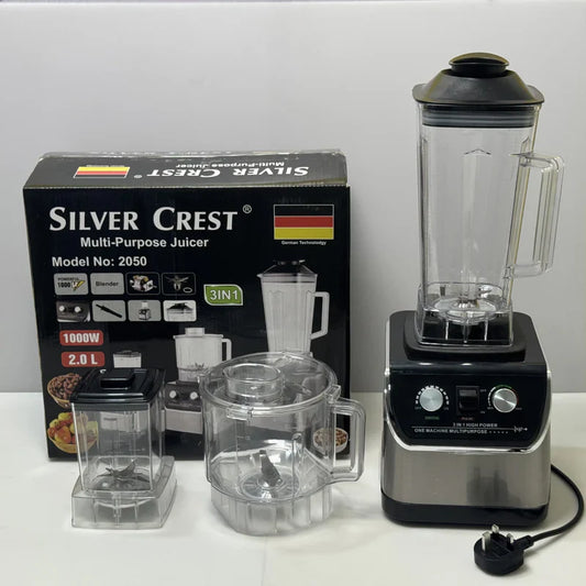 Lot Imported German Technology | 3-in-1 Silver Crest Blender, Chopper & Grinder