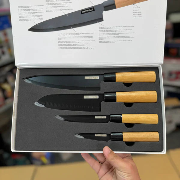 Lot Imported Four Piece Japanese Knives Set