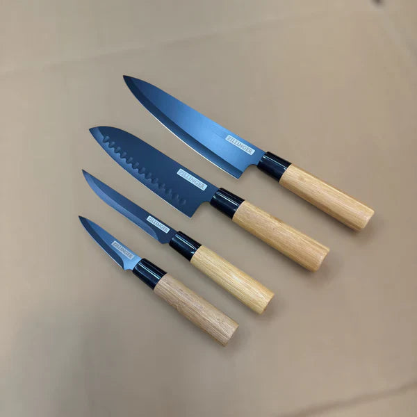 Lot Imported Four Piece Japanese Knives Set